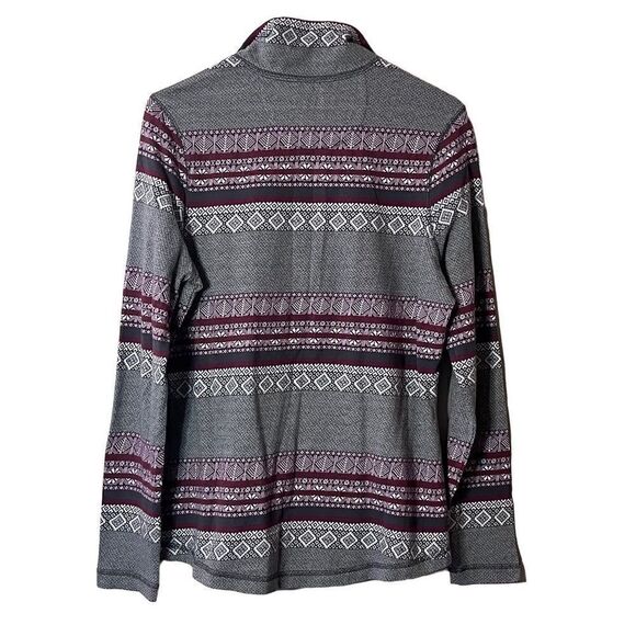 OLD Ranch 1/4 Zip Pullover Sweatshirt Aztec Top Women's Size M - Picture 3 of 4